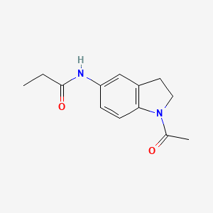 molecular formula C13H16N2O2 B2484299 N-(1-acetylindolin-5-yl)propionamide CAS No. 1049541-35-6