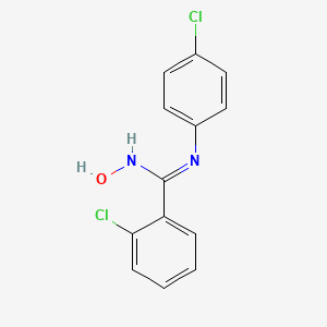 molecular formula C13H10Cl2N2O B2484312 2-chloro-N-(4-chlorophenyl)-N'-hydroxybenzenecarboximidamide CAS No. 692288-04-3