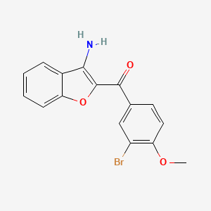 molecular formula C16H12BrNO3 B2484362 2-(3-Bromo-4-methoxybenzoyl)-1-benzofuran-3-amine CAS No. 879936-15-9