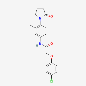molecular formula C19H19ClN2O3 B2484364 2-(4-chlorophenoxy)-N-(3-methyl-4-(2-oxopyrrolidin-1-yl)phenyl)acetamide CAS No. 941956-82-7