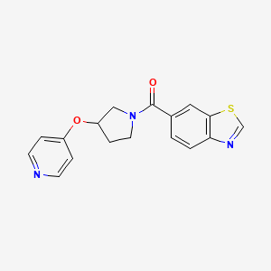 Benzo[d]thiazol-6-yl(3-(pyridin-4-yloxy)pyrrolidin-1-yl)methanone