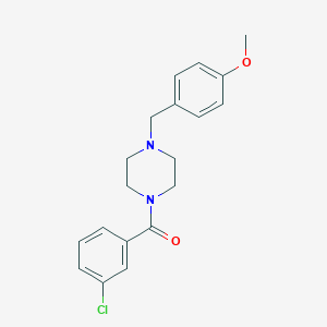 molecular formula C19H21ClN2O2 B248438 1-(3-Chlorobenzoyl)-4-(4-methoxybenzyl)piperazine 