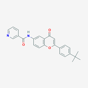 molecular formula C25H22N2O3 B2484381 N-(2-(4-(tert-butyl)phenyl)-4-oxo-4H-chromen-6-yl)nicotinamide CAS No. 923233-42-5