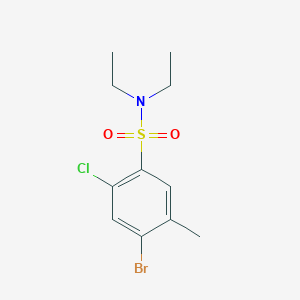 molecular formula C11H15BrClNO2S B2484382 4-Bromo-2-chloro-N,N-diethyl-5-methylbenzenesulfonamide CAS No. 2305475-77-6
