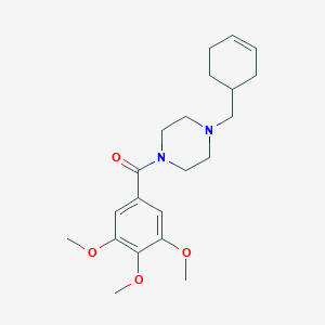 molecular formula C21H30N2O4 B248439 1-(3-Cyclohexen-1-ylmethyl)-4-(3,4,5-trimethoxybenzoyl)piperazine 