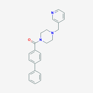molecular formula C23H23N3O B248442 Biphenyl-4-yl[4-(pyridin-3-ylmethyl)piperazin-1-yl]methanone 