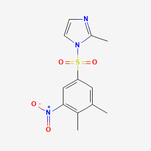 molecular formula C12H13N3O4S B2484429 1-[(3,4-dimethyl-5-nitrophenyl)sulfonyl]-2-methyl-1H-imidazole CAS No. 881478-44-0
