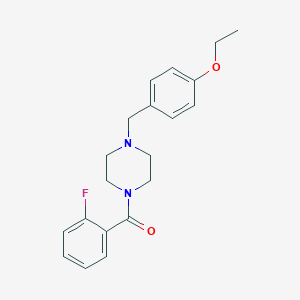 molecular formula C20H23FN2O2 B248443 1-(4-Ethoxybenzyl)-4-(2-fluorobenzoyl)piperazine 