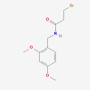 molecular formula C12H16BrNO3 B2484430 3-bromo-N-[(2,4-dimethoxyphenyl)methyl]propanamide CAS No. 1864057-40-8
