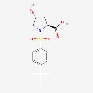 molecular formula C15H21NO5S B2484432 (2S,4R)-1-(4-叔丁基苯磺酰)-4-羟基吡咯啉-2-羧酸 CAS No. 1955473-71-8