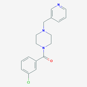 molecular formula C17H18ClN3O B248444 (3-Chlorophenyl)-[4-(pyridin-3-ylmethyl)piperazin-1-yl]methanone 