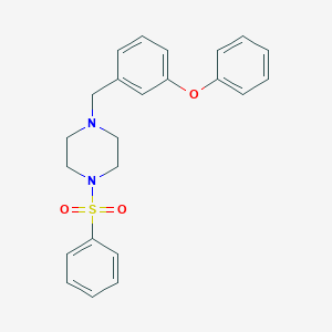 molecular formula C23H24N2O3S B248449 1-(3-Phenoxybenzyl)-4-(phenylsulfonyl)piperazine 