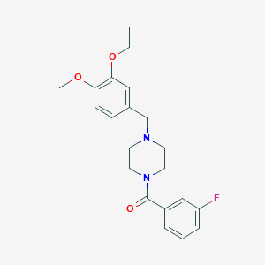 1-(3-Ethoxy-4-methoxybenzyl)-4-(3-fluorobenzoyl)piperazine