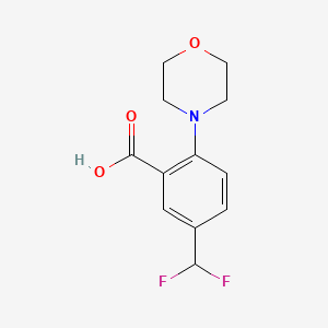 molecular formula C12H13F2NO3 B2484521 5-(Difluoromethyl)-2-morpholin-4-ylbenzoic acid CAS No. 2248405-37-8