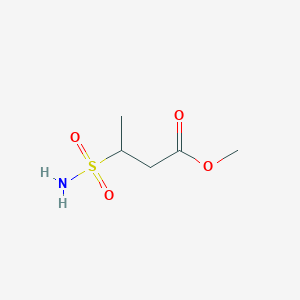 molecular formula C5H11NO4S B2484531 3-Sulfamoyl-butyric acid methyl ester CAS No. 1316222-19-1