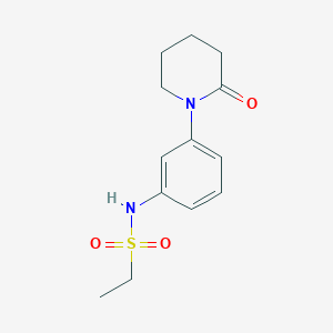 molecular formula C13H18N2O3S B2484532 N-(3-(2-oxopiperidin-1-yl)phenyl)ethanesulfonamide CAS No. 953257-60-8
