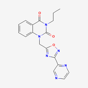 3-propyl-1-((3-(pyrazin-2-yl)-1,2,4-oxadiazol-5-yl)methyl)quinazoline-2,4(1H,3H)-dione