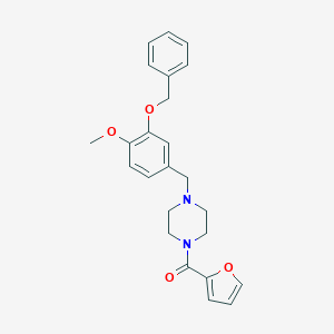 molecular formula C24H26N2O4 B248454 {4-[3-(BENZYLOXY)-4-METHOXYBENZYL]PIPERAZINO}(2-FURYL)METHANONE 