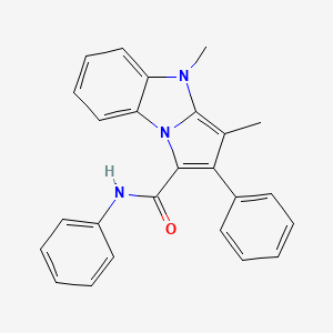 molecular formula C25H21N3O B2484543 3,4-dimethyl-N,2-diphenylpyrrolo[1,2-a]benzimidazole-1-carboxamide CAS No. 539807-99-3