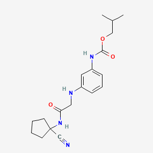 molecular formula C19H26N4O3 B2484549 2-methylpropyl N-[3-({[(1-cyanocyclopentyl)carbamoyl]methyl}amino)phenyl]carbamate CAS No. 1241623-30-2