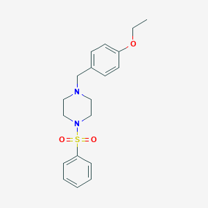 molecular formula C19H24N2O3S B248455 1-(4-Ethoxybenzyl)-4-(phenylsulfonyl)piperazine 