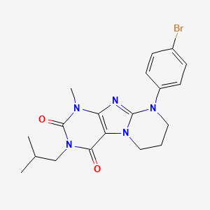 9-(4-bromophenyl)-3-isobutyl-1-methyl-6,7,8,9-tetrahydropyrimido[2,1-f]purine-2,4(1H,3H)-dione