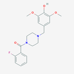 molecular formula C20H23FN2O4 B248458 (2-Fluorophenyl)[4-(4-hydroxy-3,5-dimethoxybenzyl)piperazino]methanone 