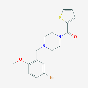 molecular formula C17H19BrN2O2S B248459 1-(5-Bromo-2-methoxybenzyl)-4-(2-thienylcarbonyl)piperazine 
