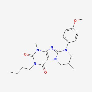 3-butyl-9-(4-methoxyphenyl)-1,7-dimethyl-7,8-dihydro-6H-purino[7,8-a]pyrimidine-2,4-dione