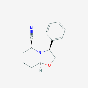 B024846 (3S,5R,8aS)-(+)-Hexahydro-3-phenyl-5H-oxazolo[3,2-a]pyridine-5-carbonitrile CAS No. 106565-71-3