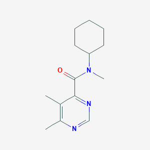 molecular formula C14H21N3O B2484604 N-Cyclohexyl-N,5,6-trimethylpyrimidine-4-carboxamide CAS No. 2415500-02-4