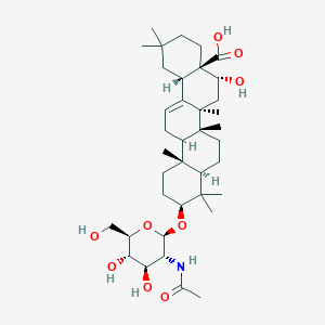 NCGC00384912-01_C38H61NO9_(3beta,9xi,16alpha)-3-[(2-Acetamido-2-deoxy-beta-D-glucopyranosyl)oxy]-16-hydroxyolean-12-en-28-oic acid