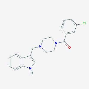 molecular formula C20H20ClN3O B248462 3-{[4-(3-chlorobenzoyl)-1-piperazinyl]methyl}-1H-indole 