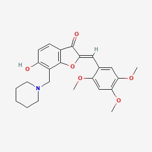 (Z)-6-hydroxy-7-(piperidin-1-ylmethyl)-2-(2,4,5-trimethoxybenzylidene)benzofuran-3(2H)-one