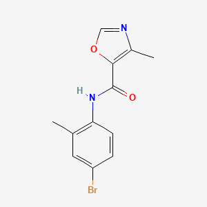 molecular formula C12H11BrN2O2 B2484646 N-(4-溴-2-甲基苯基)-4-甲氧基噁唑-5-甲酰胺 CAS No. 862829-05-8