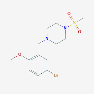 molecular formula C13H19BrN2O3S B248465 1-(5-Bromo-2-methoxybenzyl)-4-(methylsulfonyl)piperazine 