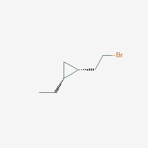 molecular formula C7H13Br B2484658 (1R,2R)-1-(2-Bromoethyl)-2-ethylcyclopropane CAS No. 2470279-60-6