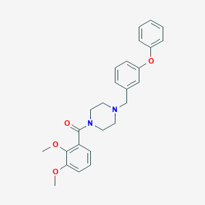 molecular formula C26H28N2O4 B248467 (2,3-Dimethoxyphenyl)[4-(3-phenoxybenzyl)piperazin-1-yl]methanone 