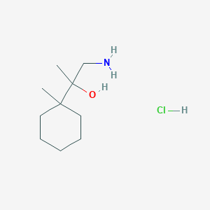 molecular formula C10H22ClNO B2484676 1-Amino-2-(1-methylcyclohexyl)propan-2-ol;hydrochloride CAS No. 2361644-73-5