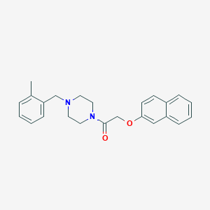 molecular formula C24H26N2O2 B248468 1-(2-Methylbenzyl)-4-[(2-naphthyloxy)acetyl]piperazine 