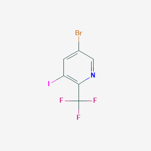 molecular formula C6H2BrF3IN B2484688 5-Bromo-3-iodo-2-(trifluoromethyl)pyridine CAS No. 1408279-59-3