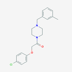 molecular formula C20H23ClN2O2 B248469 1-[(4-Chlorophenoxy)acetyl]-4-(3-methylbenzyl)piperazine 