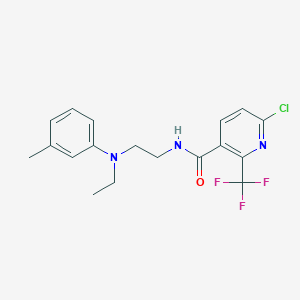 molecular formula C18H19ClF3N3O B2484692 6-chloro-N-{2-[ethyl(3-methylphenyl)amino]ethyl}-2-(trifluoromethyl)pyridine-3-carboxamide CAS No. 1798710-77-6