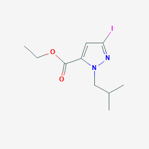 Ethyl 5-iodo-2-(2-methylpropyl)pyrazole-3-carboxylate