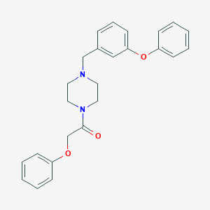 molecular formula C25H26N2O3 B248470 2-Phenoxy-1-[4-[(3-phenoxyphenyl)methyl]piperazin-1-yl]ethanone 