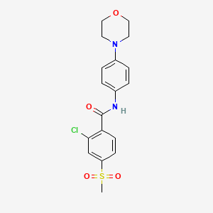 2-chloro-4-(methylsulfonyl)-N-(4-morpholinophenyl)benzenecarboxamide