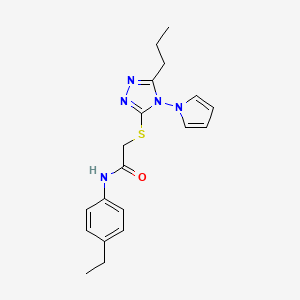 N-(4-ethylphenyl)-2-{[5-propyl-4-(1H-pyrrol-1-yl)-4H-1,2,4-triazol-3-yl]sulfanyl}acetamide