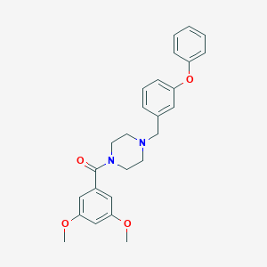 molecular formula C26H28N2O4 B248471 (3,5-DIMETHOXYPHENYL)[4-(3-PHENOXYBENZYL)PIPERAZINO]METHANONE 