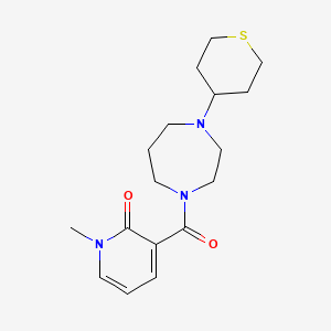 1-Methyl-3-[4-(thian-4-yl)-1,4-diazepane-1-carbonyl]pyridin-2-one