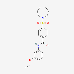 4-(azepan-1-ylsulfonyl)-N-(3-ethoxyphenyl)benzamide